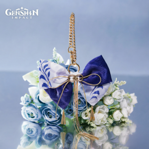 Genshin Impact Kamisato Ayato Impression Series Elegant Ribbon Bow Hairclip & Bag Charm