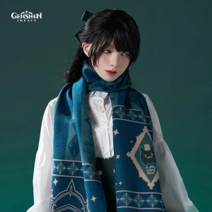 Genshin Impact Lyney & Lynette Magic Show Inspired Scarf - Winter Neck Warmer