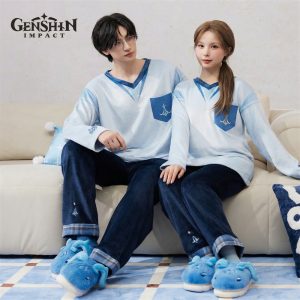 Genshin Impact Neuvillette Impression Series: Elegant Home Loungewear Set