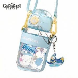 Genshin Impact Mualani Series: "Shark Wave" Outdoor Adventure Water Bottle