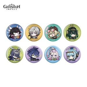 Genshin Impact Chibi Emoji Series Tinplate Badges - Nordcalai Collection