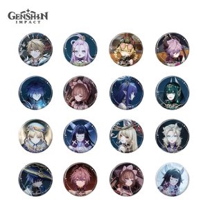 Genshin Impact Poem of the Moonlit Night Series Badge Blind Box