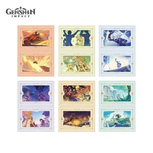 Genshin Impact The Road Home Series Memory Photo Tinplate Badge & Collectible Card Set